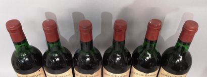 null 6 bouteilles Château LANESSAN - Haut Médoc 1978 Etiquettes légèrement tachées...