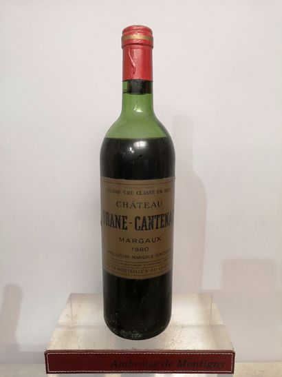 null 1 bouteille Château BRANE CANTENAC - 2ème Gcc Margaux 1980 Niveau basse mi-...