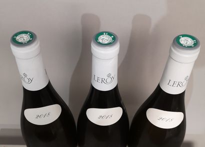 null 3 bouteilles PULIGNY MONTRACHET LEROY 2018 1 étiquette légèrement abîmée.