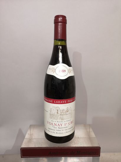 null 1 bouteille VOLNAY 1er cru "Les Santenots" Domaine LAHAYE Père Fils 1989 Etiquette...
