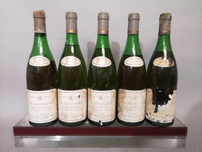 null 5 bouteilles MEURSAULT "De Ropiteau" - ROPITEAU Frères 1976 Etiquettes tachées...