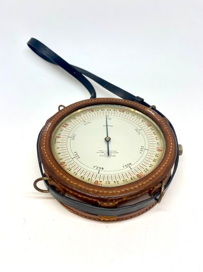 Leather-wrapped travel altimeter.
First World...