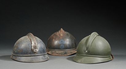 Set of three helmets.
Helmet shells model...