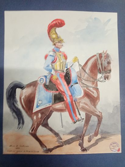 null Carabiniers
Paul-Kauffer (1870-1941).
Carabiniers.
Ensemble 38 dessins et aquarelles...