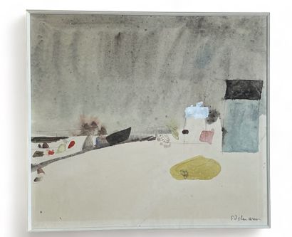 null Jean EDELMANN (1916 - 2008)
The beach
Watercolor and pencil.
Sight size: 26...