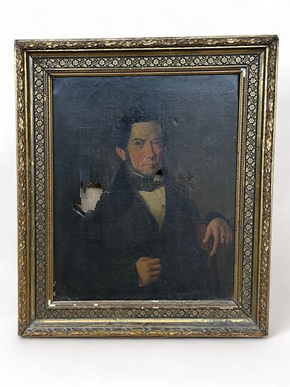 null FRENCH SCHOOL circa 1860
Portrait of a seated man
On its original canvas
Size...