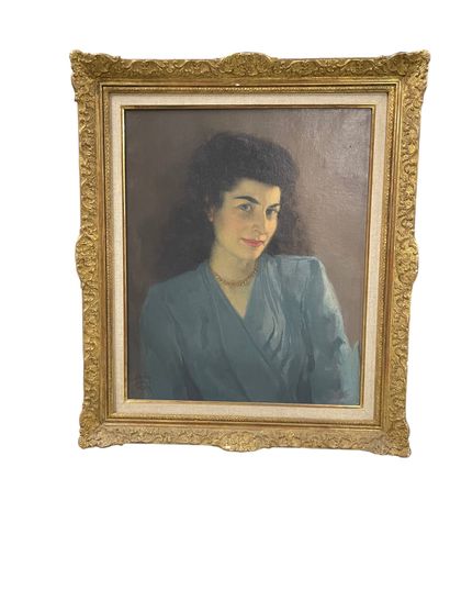 null Arpad SOMOS DE TALBOR (born 1891)
Portrait of a Woman in a Blue Habit
Oil on...