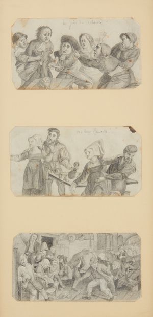 null Ecole FRANCAISE du XIXème siècle
Caricatures, scènes humoristiques diverses,...