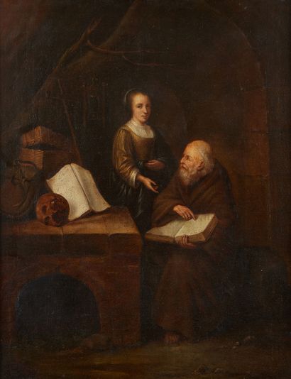 null Attribué à Quiringh Gerritsz. van BREKELENKAM
(1622 - 1668)
Jeune femme près...