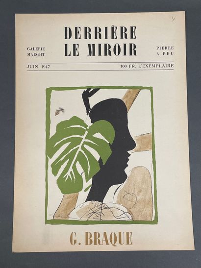 DERRIÈRE LE MIROIR BRAQUE, Georges. Derrière le miroir. Set of three issues illustrated... Gazette Drouot