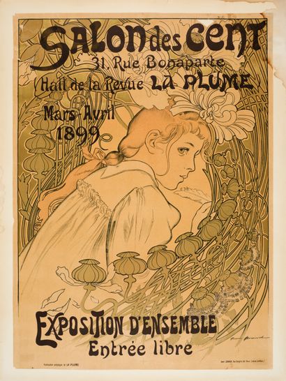  Firmin BOUISSET (1855-1925)
Salon des Cent - Hall of La Plume magazine - Overall... Gazette Drouot