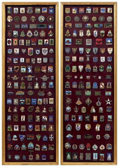 null Bel ensemble d'insignes régimentaire comprenant environ 230 insignes. Ils sont...