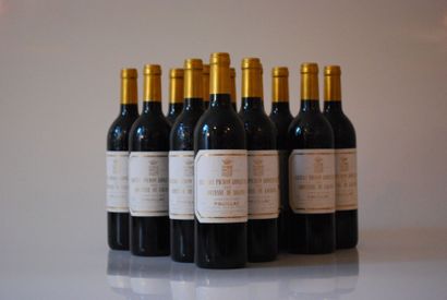 Douze bouteilles de Château Pichon Longueville,...