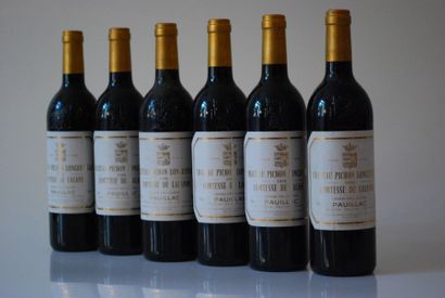 null Six bouteilles de Château Pichon Longueville, Comtesse de Lalande 1996, 2ème...