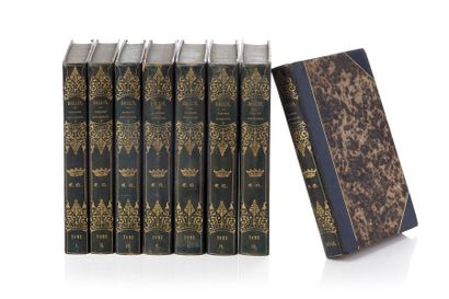 Rollin Oeuvres completes. Paris 1837.
6 Vol. In-4 et 2 atlas in-4 avec 43 et 45 planches...