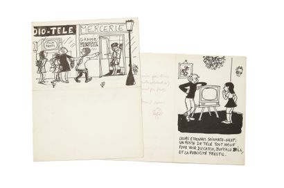 EFFEL Jean (François Lejeune, 1908-1982) Auteur de dessins publicitaires et humoristiques,...