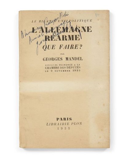 MANDEL Georges (Louis Georges Rothschild, 1885-1944) Homme politique et résistant...