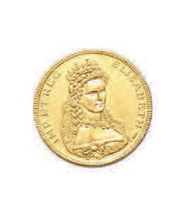 null Petite médaille en or à l'éffigie de la reine Elisabeth et Marie-Thérèse
Poids:...