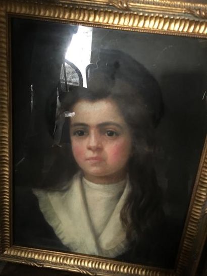 null Ecole française de la fin du XIXe siècle.

Portrait de jeune fille.

Pastel...