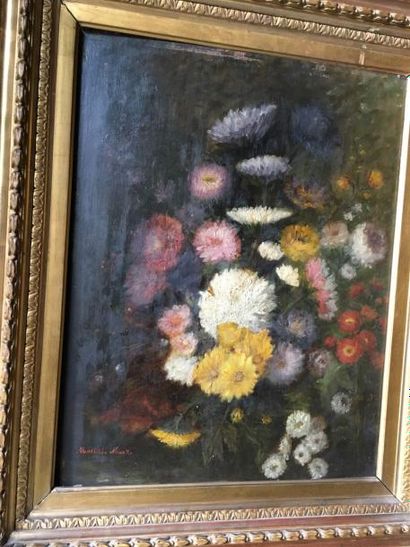null Mathilde MARTIN.

Bouquet de fleurs.

Huile sur panneau.

Dim.: 39 x 32 cm.