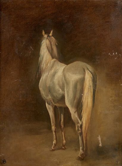 Louis Charles BOMBLED (1862 -1927) 
Cheval
Huile sur toile monogrammée
Dim.: 34 x...