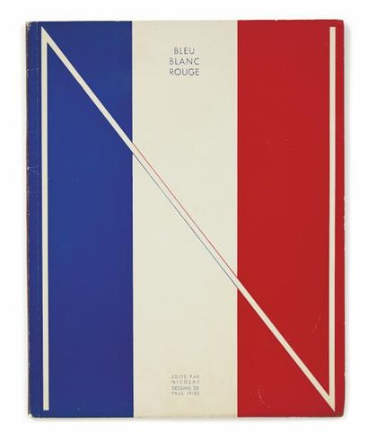 null Paul IRIBE (1883-1935) - Bleu-Blanc-Rouge, "France". Catalogue des vins Nicolas,...