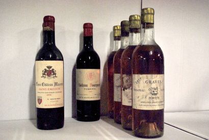 null Ensemble de bouteilles de vin comprenant:
- Quatre bouteilles de Château Gueydon...