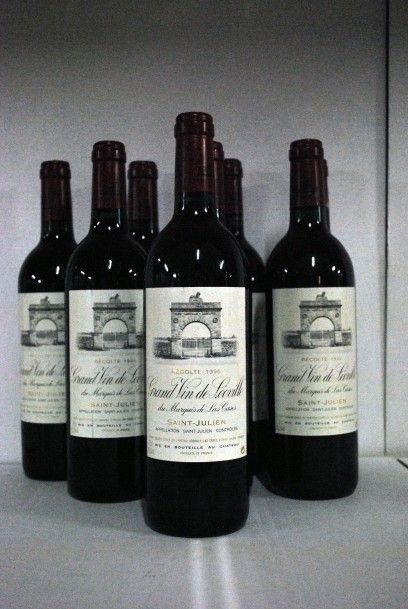 null Huit bouteilles de Château Léoville Las Cases 1996, 2ème GCC Saint-Julien