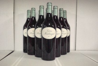 null Ensemble composé de dix bouteilles de Bordeaux blanc, Château Monbousquet 2007,...