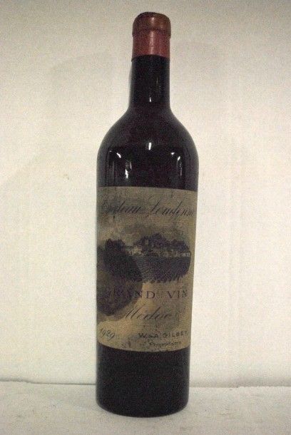 null Une bouteille de Bordeaux rouge, Château Loudenne, Cru Bourgeois 1929, Médoc....