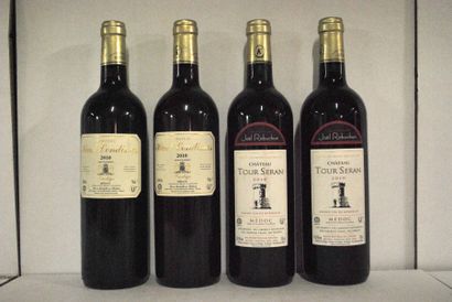null Ensemble composé de quatre bouteilles de Bordeaux rouge:
- Deux bouteilles de...