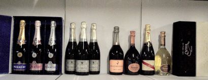 null Ensemble composé de douze bouteilles de Champagne Brut:
- Trois bouteilles de...