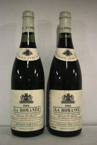 null Deux bouteilles de Bourgogne rouge, Bouchard Père et Fils 1985, La Romanée,...