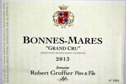 null Douze bouteilles de Robert Groffier, Bonnes-Mares, Rouge, 2013, Bourgogne, CO...