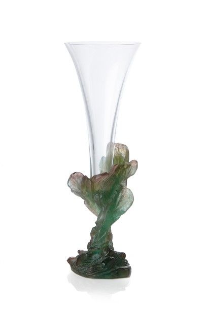 null Vase soliflore en patte de verre signé Daum France.

Hauteur 35 cm