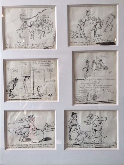 null Amédée de NOE dit Cham (1819-1879)

Ensemble de 6 caricatures.

Dessins au crayon...
