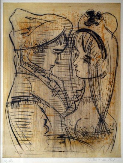 null Etienne RET

Lithographie figurant un couple numérotée 16/150.

Dimensions 63...