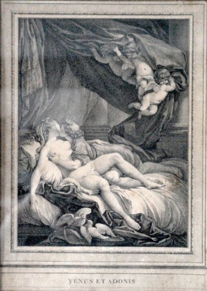 null Paire de gravure figurant Venus et Adonis et Les Baigneuses Surprises. 

Dimensions...