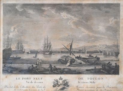 null Nicolas Marie OZANNE (1728-1811) 

Le port neuf de Toulon/Le port vieux de Toulon....