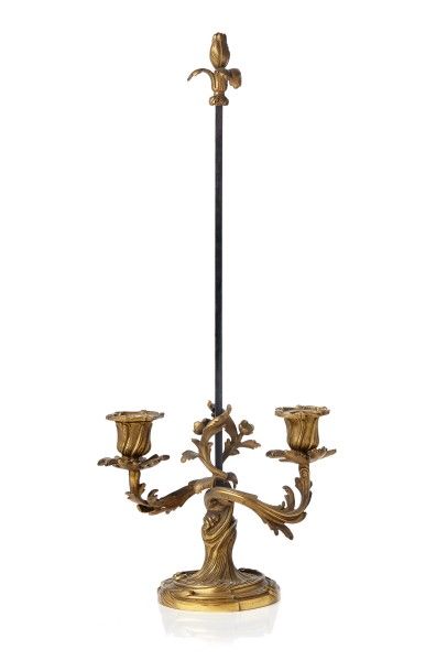null Pied de lampe bouillotte en bronze doré.


Epoque XIXe siècle.


H. 51 cm