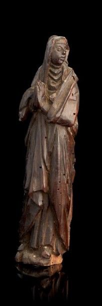 null Petite Vierge de calvaire
En bois, XVIe siècle.
H.: 19,5 cm