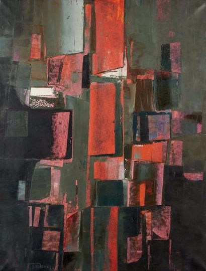 André BORDERIE (1923-1998) 
Composition abstraite
Huile sur toile Dim.: 64 x 49 ...