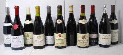 null Ensemble de 11 bouteilles comprenant :

- 1	 Saint Aubin, 	1er cru, Les Perrieres,...