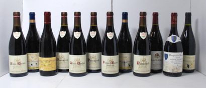 null Ensemble de 12 bouteilles comprenant :

- 1	 Volnay, 	1er cru, 		Les Mitans,...