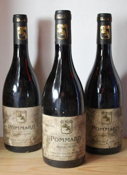 null 3 bouteilles de 		Pommard, 2009, 	Domaine Coche Bizouard, rouge.