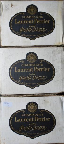 null Trois cartons de 6 bouteilles de Champagne Laurent Perrier Grand Siècle.