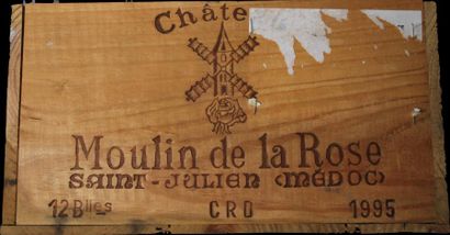 null Caisse de douze bouteilles "Moulin de la rose" 1995