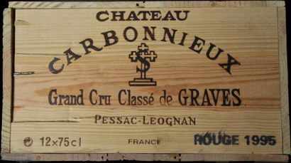 null Caisse de douze bouteilles, Château Carbonnieux, Grand cru classé, 1995, Pessac-Léognan,...