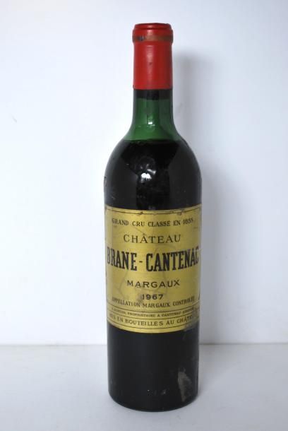 null Une bouteille de Brane Cantenac, GCC, 1967, Margaux, rouge.