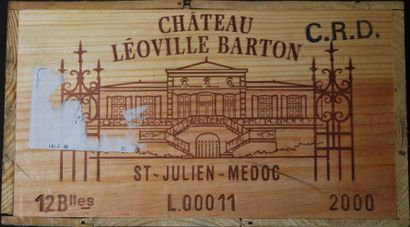null Une caisse de 12 bouteilles Léoville Barton, 2000, Saint-Julien-Médoc.